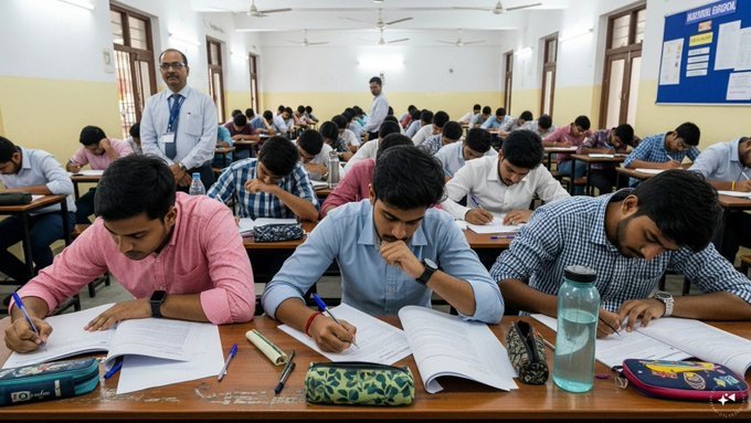 विद्यार्थी NEET-UG 2026 re-exam साठी अभ्यास करताना