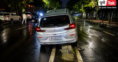 Car accident near CCD Chowk and Symbiosis College Road in Pune